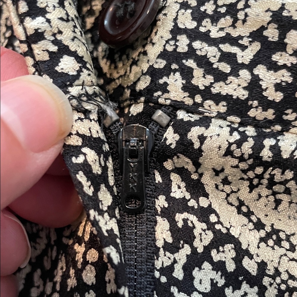 Anne Klein Vintage 100% Silk Black Paisley Pants size 12 - Picture 5 of 13